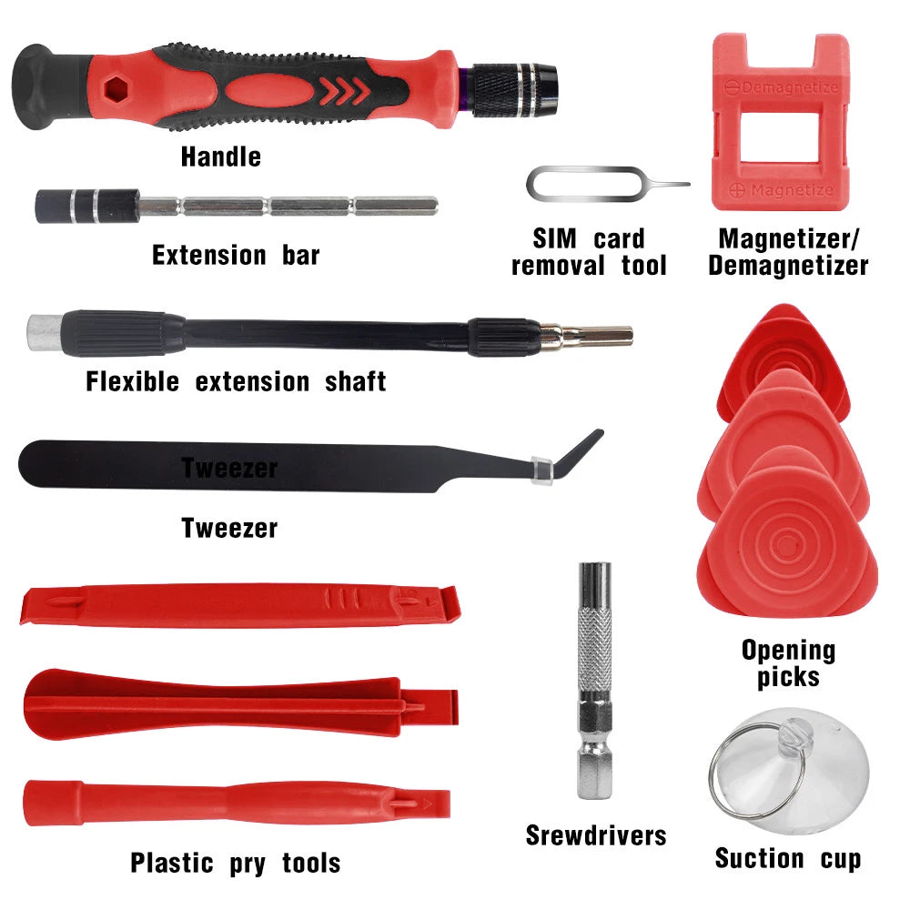 115 in 1 Magnetic Screwdriver Set Precision Multi Hand Tool Torx Hex Screw Drivers with 98 Bits Computer Phone Repair Tool Box