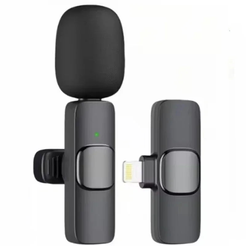 Portable Wireless Lavalier Microphone for Live Streaming/YouTube/TikTok/Facebook Live Noise Reduction Mic For iPhone/Android