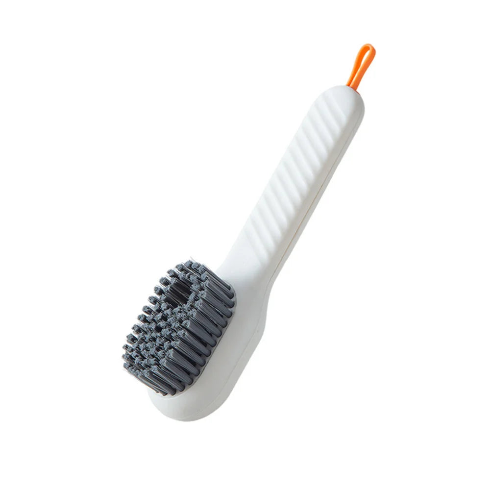 1pc Multi-function automatic spot shoe brush soft hair hand pressure hanging hole suitable for clothing carpet plastic handles